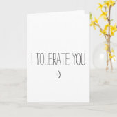 我はあなたを我慢してる カード (黄色い花)