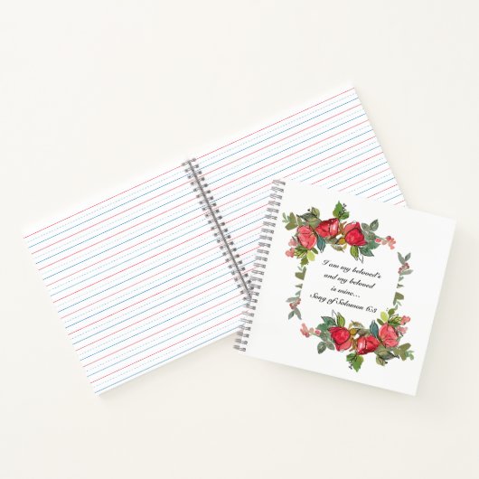 我は我が愛する者の真紅のバラ ノートブック (内部)