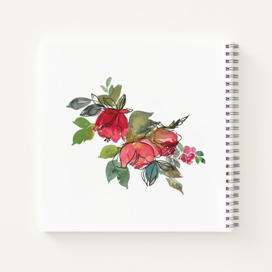 我は我が愛する者の真紅のバラ ノートブック (裏面)