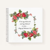 我は我が愛する者の真紅のバラ ノートブック (正面)