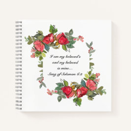 我は我が愛する者の真紅のバラ ノートブック