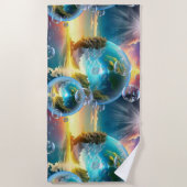 我らの太陽は星であり生命の賜物である ビーチタオル (正面)