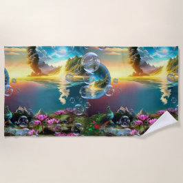 我らの太陽は星であり生命の賜物である ビーチタオル