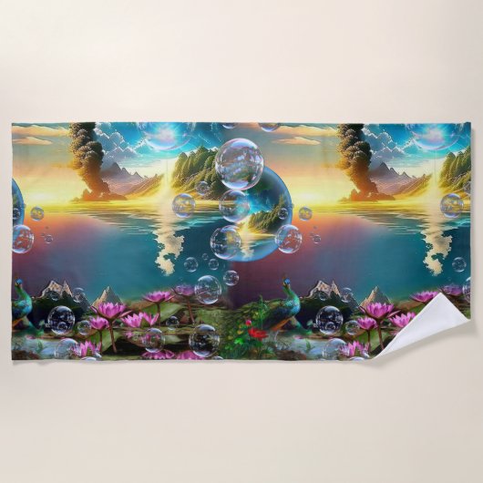 我らの太陽は星であり生命の賜物である ビーチタオル (正面)