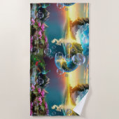 我らの太陽は星であり生命の賜物である ビーチタオル (正面)