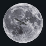 我らの月 ラージ壁時計<br><div class="desc">宇宙本部へようこそ！我々はオープンであり、我々のショールームは、この世界から出ている。あなたの家族や友人のためにお願いをして私たちのリンク： http://www.zazzle.com/SpaceHQ?rf=238549869542096443*</div>