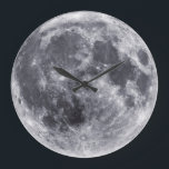 我らの月 ラージ壁時計<br><div class="desc">宇宙本部へようこそ!我々はオープンであり、我々のショールームは、この世界から出ている。あなたの家族や友人のためにお願いをして私たちのリンク: http://www.zazzle.com/SpaceHQ?rf=238549869542096443*</div>