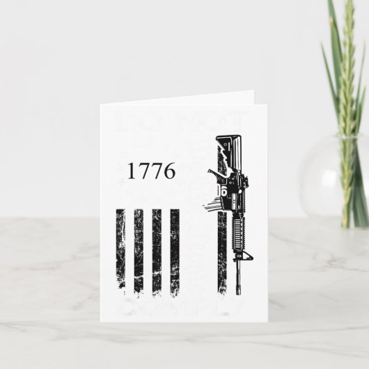 我ら国民は従わない - 銃の権利支持 AR15 カード (正面)