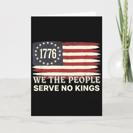 我ら国民 1776 アメリカ国旗 王様に仕えない カード (正面)