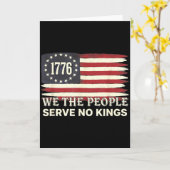 我ら国民 1776 アメリカ国旗 王様に仕えない カード (黄色い花)