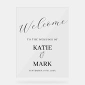 我エレガント々の印結婚象へようこそ アクリルサイン (正面)