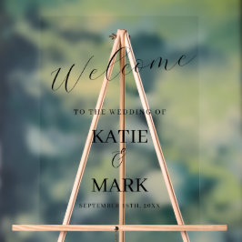 我エレガント々の印結婚象へようこそ アクリルサイン