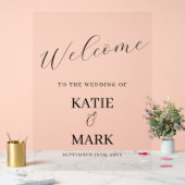 我エレガント々の印結婚象へようこそ アクリルサイン (ウェディング)