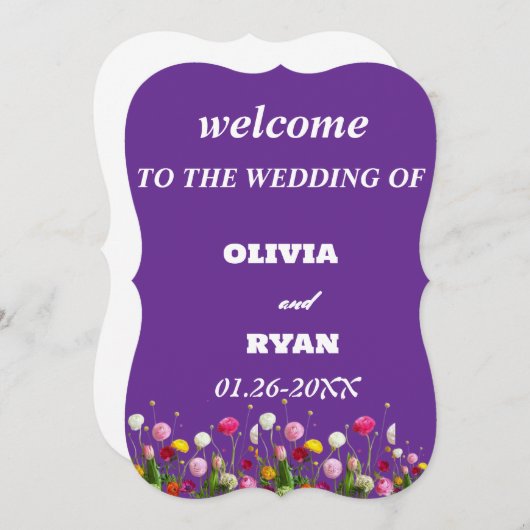 我エレガント々の印結婚象を歓迎 (正面/裏面)