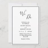 我エレガントモダン々結婚式招待状 招待状 (正面)