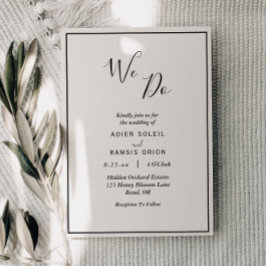 我エレガントモダン々結婚式招待状 招待状