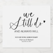 我スタイリッシュ々はまだ結婚誓の更新を行う スパークリングワインラベル (シングルラベル)