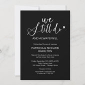 我スタイリッシュ々はまだ結婚誓の更新を行う 招待状 (正面)