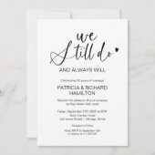 我スタイリッシュ々はまだ結婚誓の更新を行う 招待状 (正面)