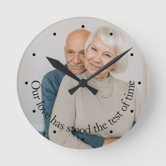 我パーソナライズされた々の愛は時の試練に耐えた ラウンド壁時計 (正面)