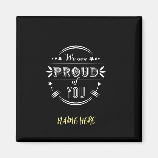 我パーソナライズされた々は誇りを持った君だ マグネット (正面)