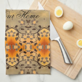 我ファンシーが家の茶賛美タオル キッチンタオル (四つ折り)