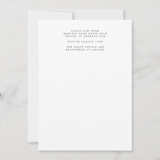 我モダン々は結婚 招待状 (裏面)