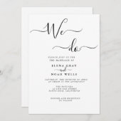 我モダン々は結婚 招待状 (正面/裏面)