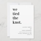 我モダン々は駆け落ち結婚を結んだ 招待状 (正面)