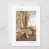 我モダンミニマル々は結婚発表を逃げた 案内状 (正面)