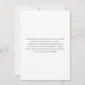 我モダンミニマル々は結婚発表を逃げた 案内状 (裏面)