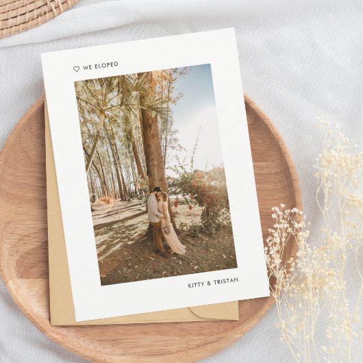 我モダンミニマル々は結婚発表を逃げた 案内状