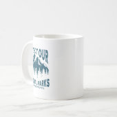 我保護々の国立公園レトロヴィンテージ私 コーヒーマグカップ (正面左)