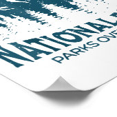 我保護々の国立公園レトロヴィンテージ私 ポスター (角)