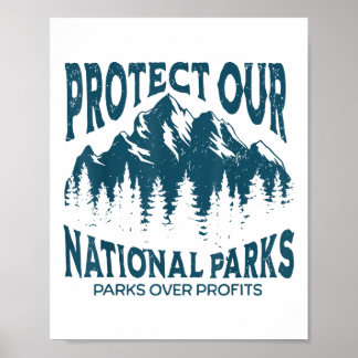 我保護々の国立公園レトロヴィンテージ私 ポスター