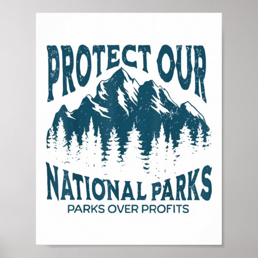 我保護々の国立公園レトロヴィンテージ私 ポスター (正面)