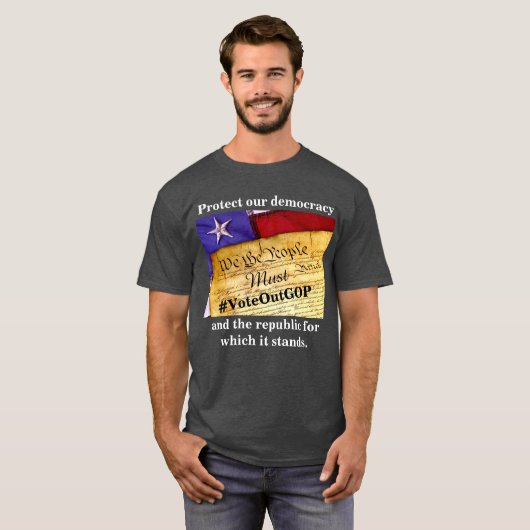 我保護々の民主主義と共和国 Tシャツ (正面フル)