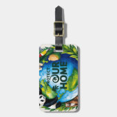 我保護家のウイルスエコグローブフレンドリーアート ラゲッジタグ (正面縦)