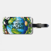 我保護家のウイルスエコグローブフレンドリーアート ラゲッジタグ (裏面横)