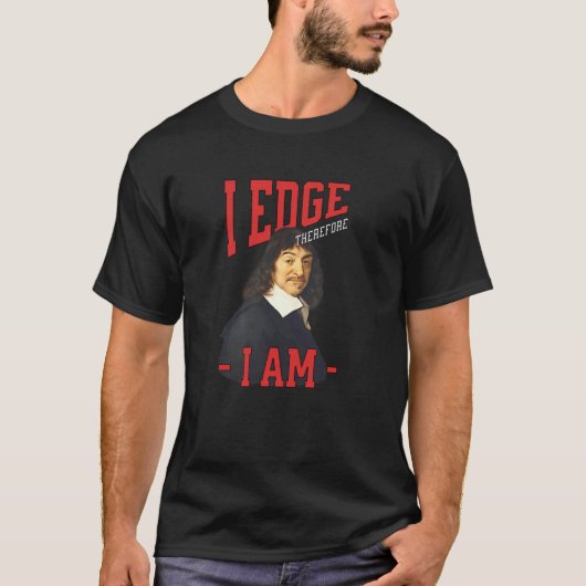 我思う故に脳が腐る デカルトの名言 脳がヤバい Tシャツ (正面)