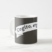 我思う、ゆえに我あり - Cogito, ergo sum コーヒーマグカップ (正面左)