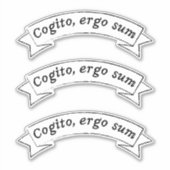 我思う、ゆえに我あり - Cogito, ergo sum シール (正面)