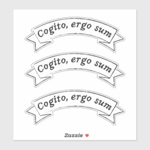 我思う、ゆえに我あり - Cogito, ergo sum シール