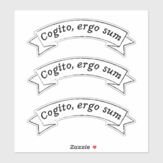 我思う、ゆえに我あり - Cogito, ergo sum シール