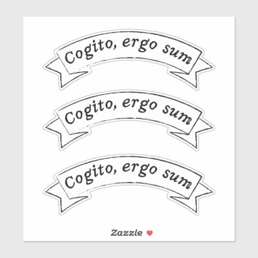 我思う、ゆえに我あり - Cogito, ergo sum シール (シート)