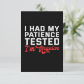 我慢して逆算来した サンキューカード (スタンド正面)