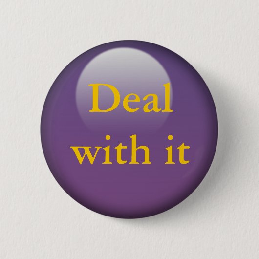 我慢しろ、ジェリーボタン 缶バッジ (正面)