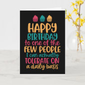 我慢できるおもしろいハッピーバースデー カード (黄色い花)