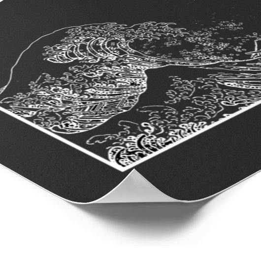 我慢素晴らしの波が押し寄せ日本のる ポスター (角)