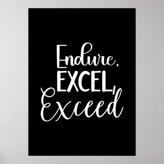我慢, Excel – ハッスル,ジム,成功モチベーション ポスター (正面)